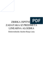 Ispitni Zadaci Iz Predmeta Linearna Algebra