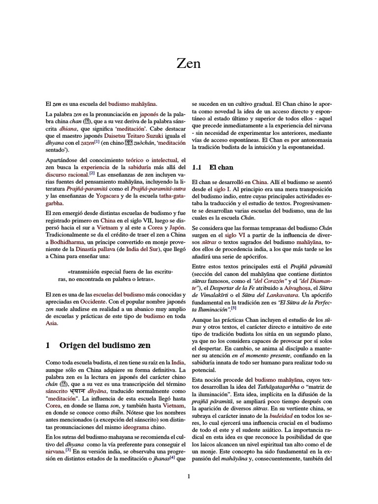 Zen | PDF | zen | Escuelas de budismo