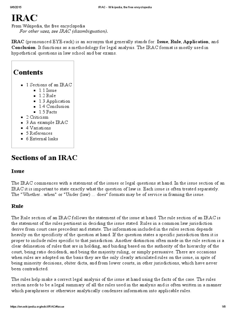 Irac essay example pdf image