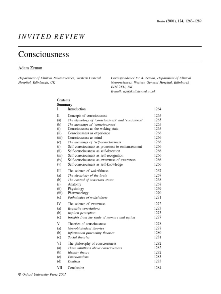 Consciousness intelligence overview