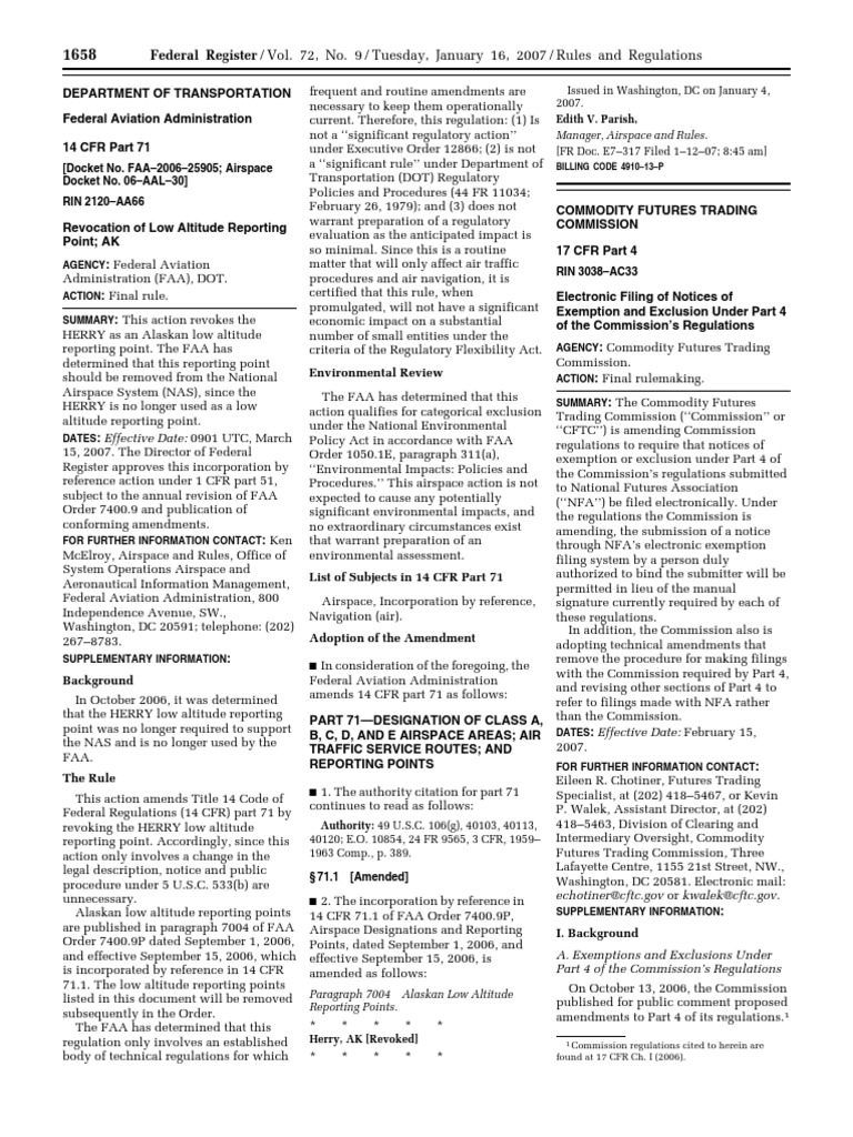 Rule Commodity Pool Operators and Commodity Trading Advisers