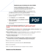 Sugerencias y Alimentacion para El Síndrome de Colon Irritable