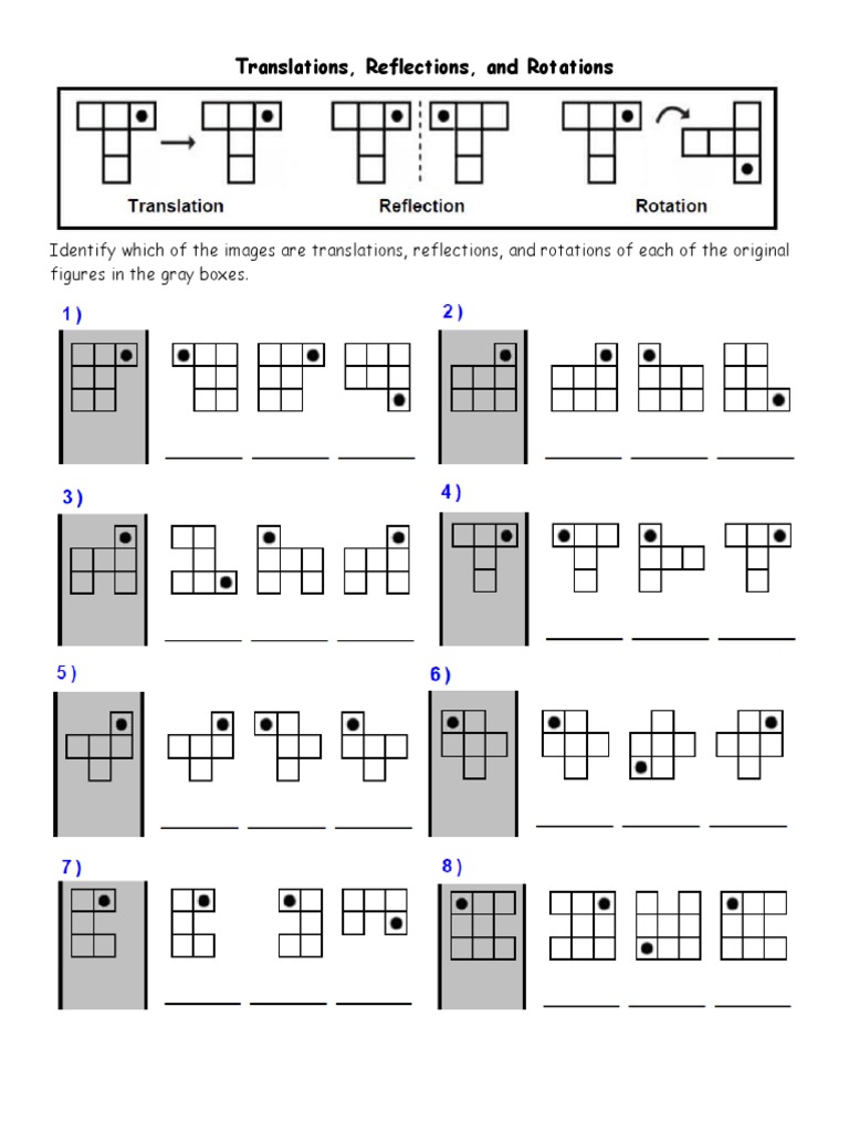 Review Activity Identify Transformations | PDF
