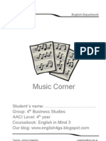 Music Corner Cover 4th Business Studies