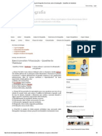 Blog de Geografia - Exercícios Sobre Urbanização - Questões de Vestibular PDF
