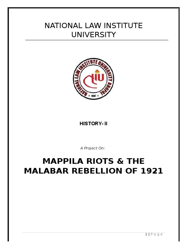 Mappila Riots and Malabar Rebellion 1921 | PDF | History
