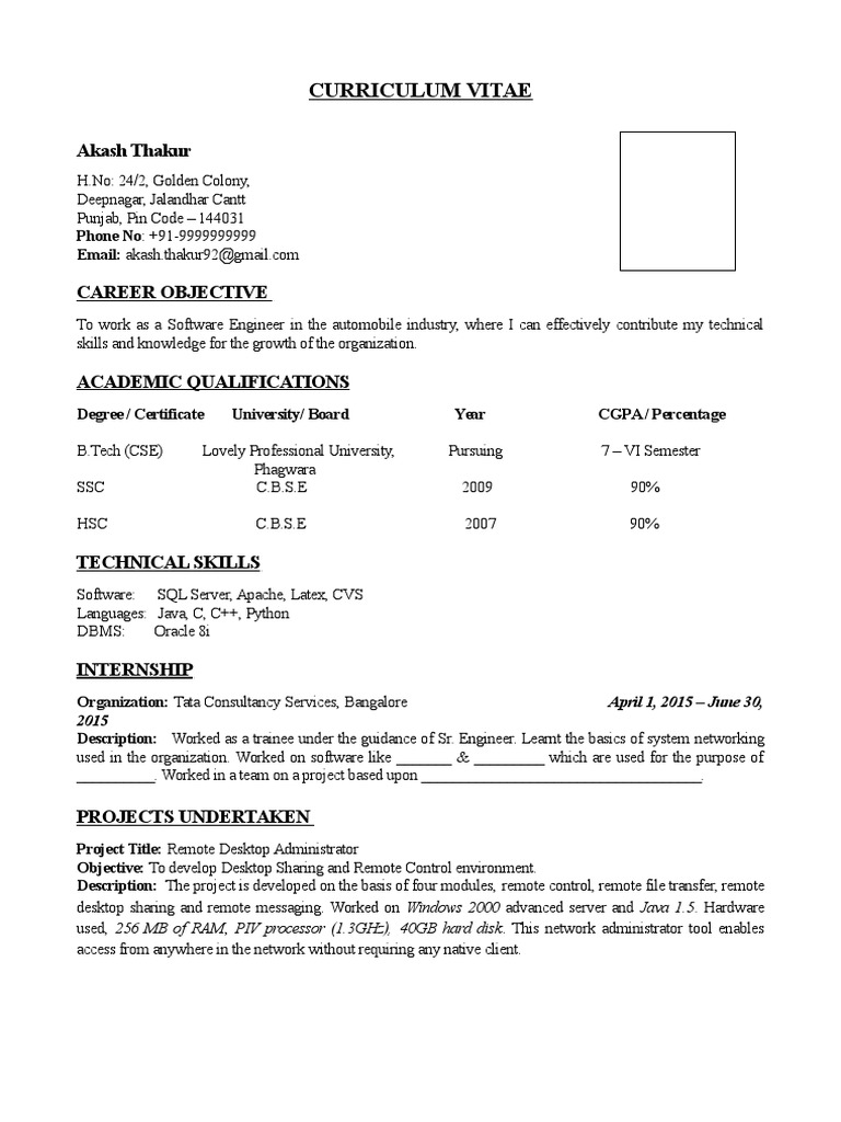 Akash Thakur's Software Engineer CV | PDF | Technology & Engineering