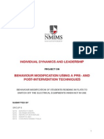 Behaviour Modification Report IDL