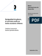 Desigualdad de Género, El Currículo Oculto en Textos Escolares Chilenos