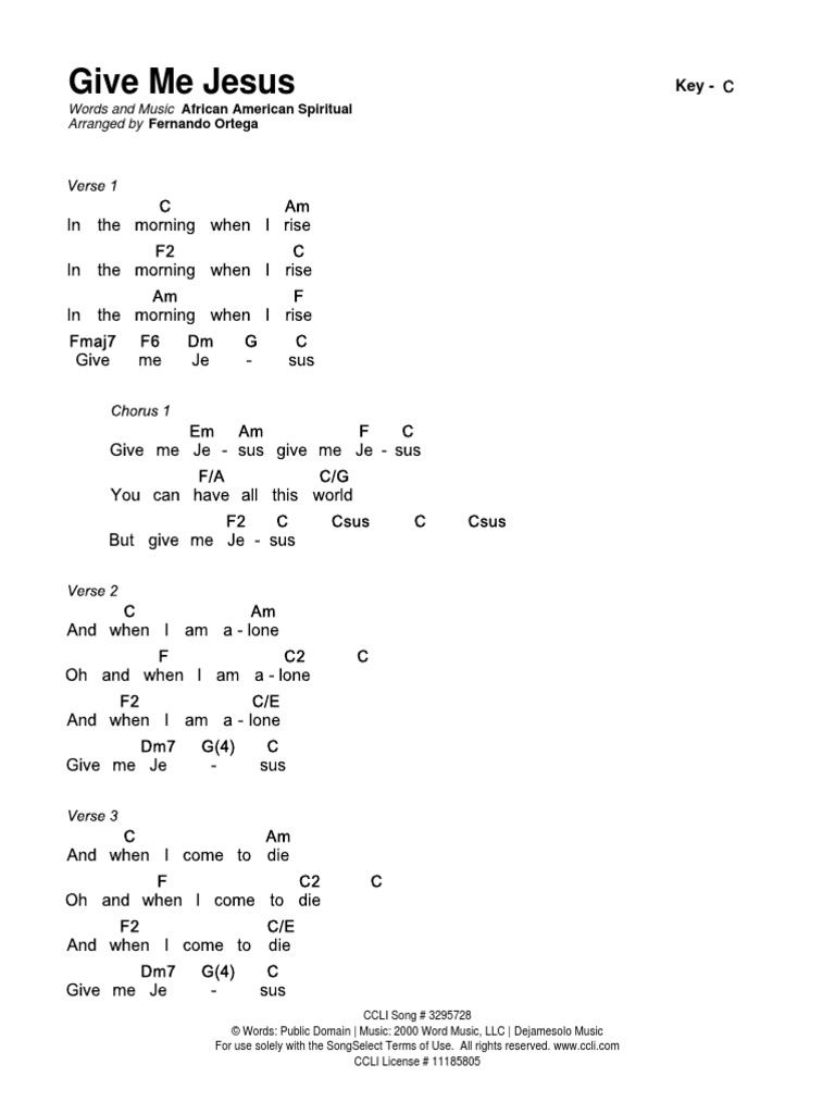 Give Me Jesus-C | PDF