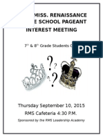 Pageant Interest Meeting Flyer