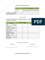 Evaluacion Por Producto Base de Datos