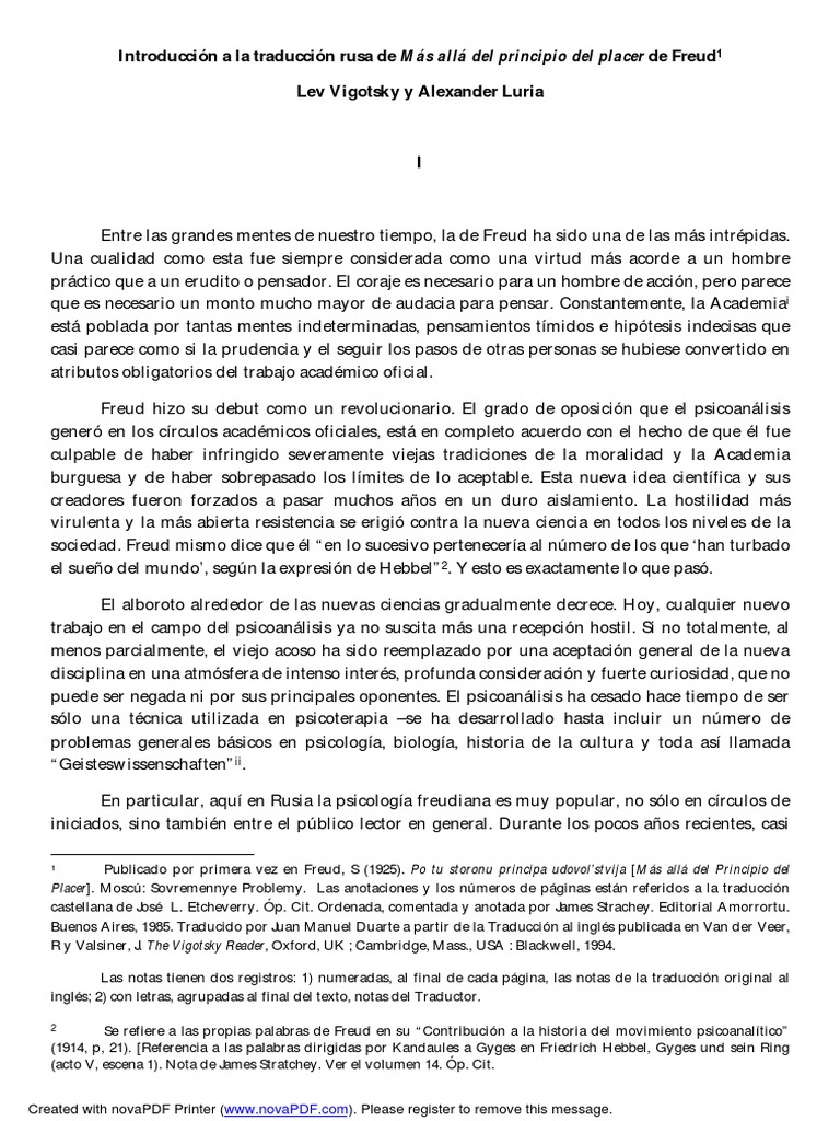 Introducción a La Traducción Rusa de Más Allá Del