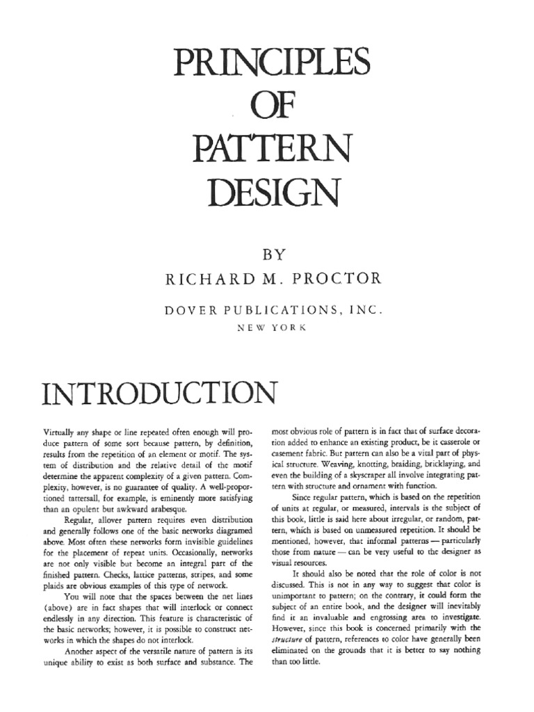 Priciples of PatternDesign Design Richard Proctor | PDF