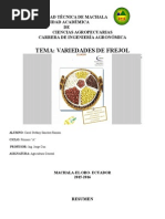 Variedades del frejol