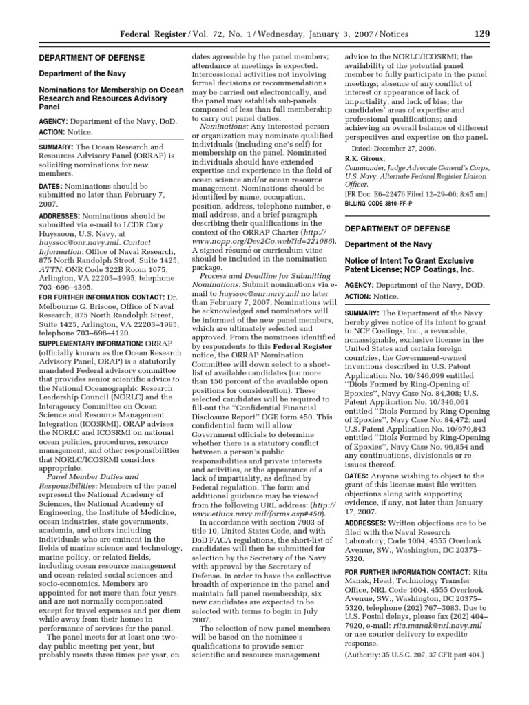 Notice Base Realignment and Closure Surplus Federal Property— NCP