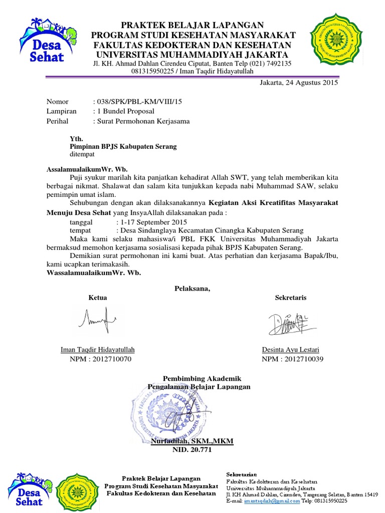 Surat Permohonan BPJS Sosialisasi PDF