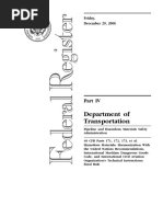 Download Rule Hazardous materials transportation Harmonization with UN Recommendations International Maritime Dangerous Goods Code and International Civil Aviation technical instructions by Justiacom SN2790629 doc pdf