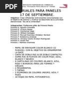 Materiales Para Paneles 17 de Septiembre