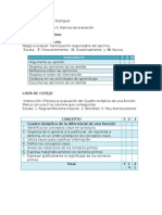 Rubricas para Matematicas