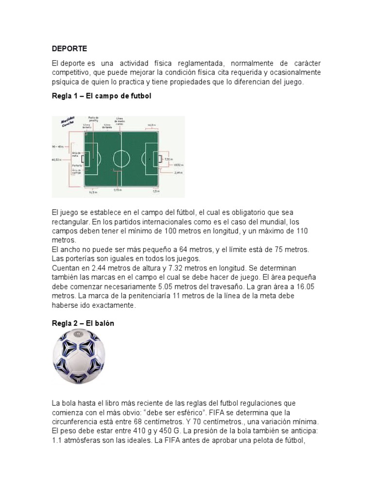 17 REGLAS DEL FUTBOL Asociación de Futbol Variantes