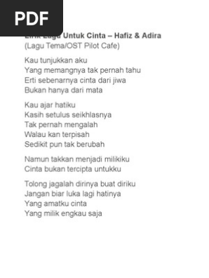 Lirik Lagu Untuk Cinta Pdf