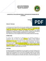 Helena E Restrepo Conceptos, Evoluci+ N Hist+ Rica y Enfoques de Promoci+ N de La Salud 1