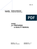 NABL 160 - Guide Preparing A Quality Manual PDF