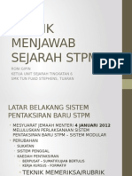 Teknik Menjawab Sejarah STPM