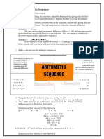 Written Report Arithmetic Sequence