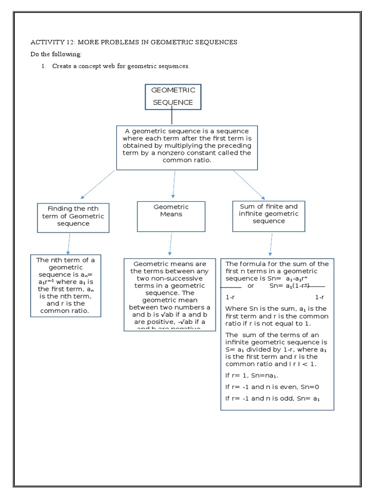 Written Report Geometric Sequence | PDF | Teaching Methods & Materials ...