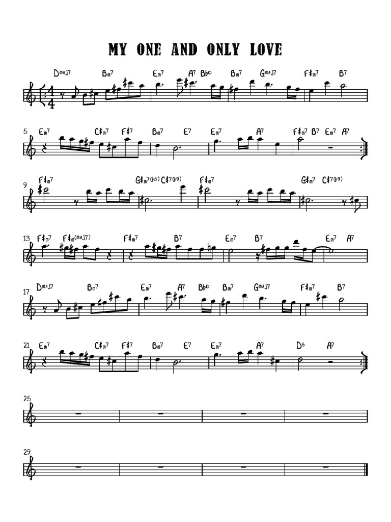 My One And Only Love