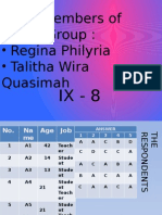 Members of Group: - Regina Philyria - Talitha Wira Quasimah