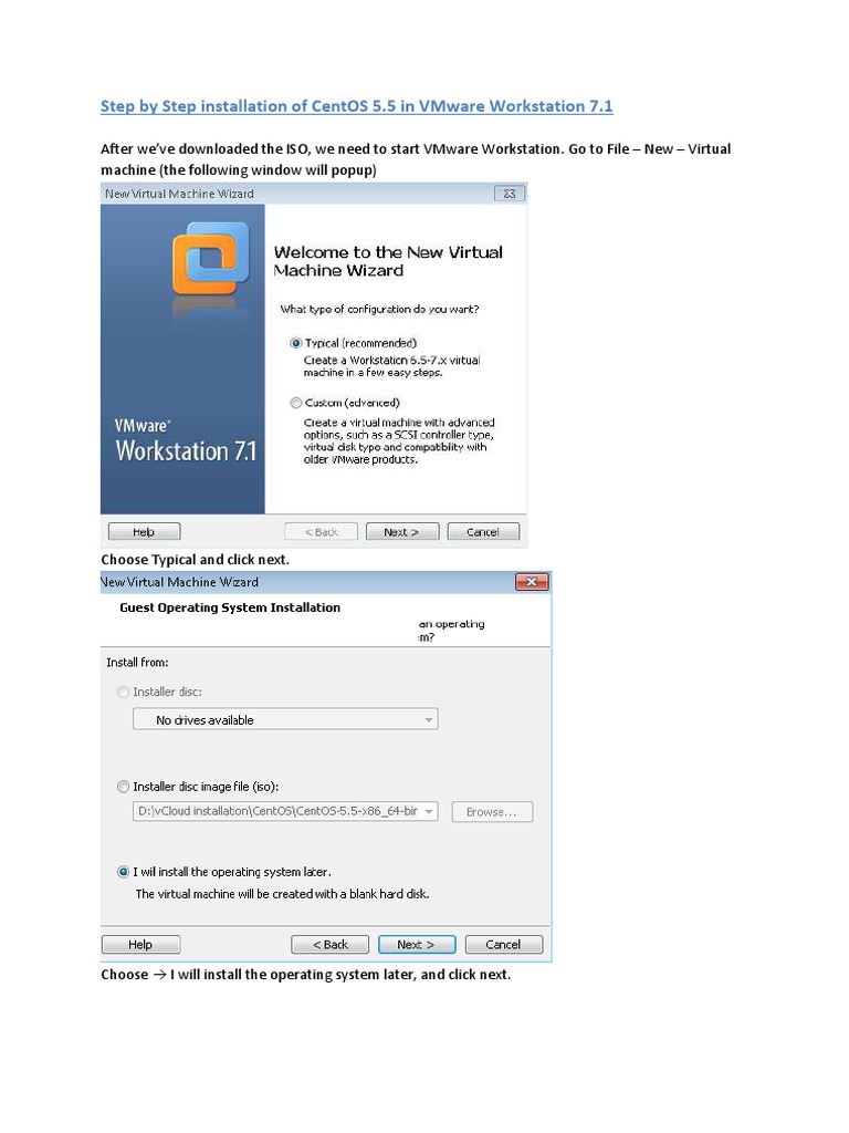 Step by Step Installation of CentOS 5.5 | PDF | Virtual Machine ...