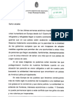 Petición PSOE Red Ciudades Acogida Refugiados Granada