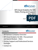 KPI Cloud Analytics for EBS - Proc and Spend - FAQs Pricing and Support - May 2015