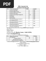 Download MBA Journals List by VENKATA RAVI KUMARG SN27915490 doc pdf