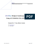 Design of Anchorage to Concrete Using ACI 318 08 & CSA A23.3 04 Code