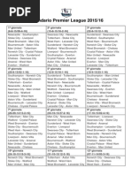 Calendario Premier League 2015 2016