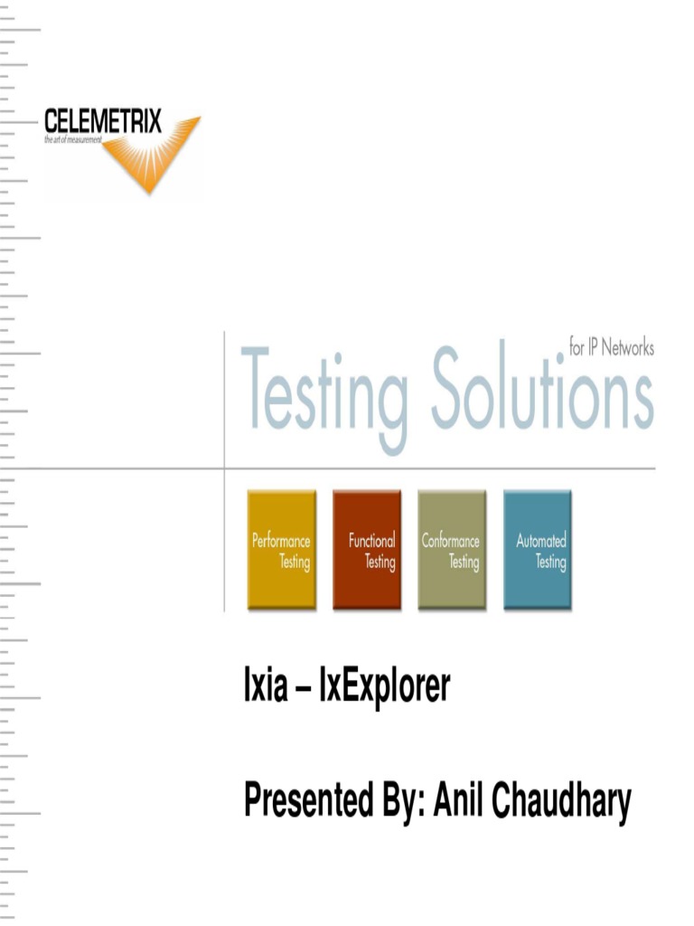 Introduction To Ixia IXExplorer | PDF | Network Packet | Transmission ...