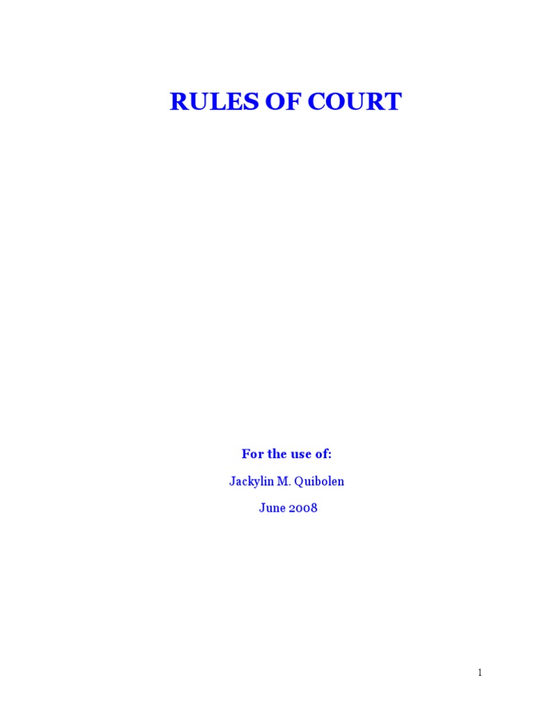 Philippine Rules of Court PDF