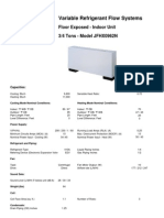 Variable Refrigerant Flow Systems: Floor Exposed - Indoor Unit 3/4 Tons - Model JFHX0962N