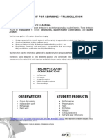 Assessment For Learning Triangulation