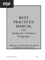 Best Practice S Manual: For Dom Es T Ic Violen Ce Programs