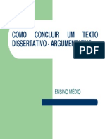 Concluso de Texto Dissertativo-Argumentativo