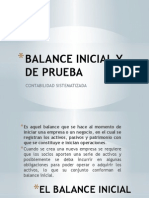 Balance Inicial y de Prueba