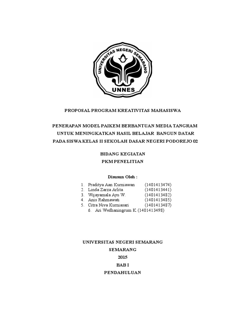 Contoh Pkm P Pendidikan - Riset