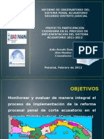 Informe - Sistema Penal Acusatorio 2012