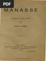 Manasse - Dramă În Patru Acte