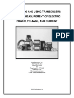 Selecting and Using Transducers For The Measurement of Electric Power, Voltage, and Current